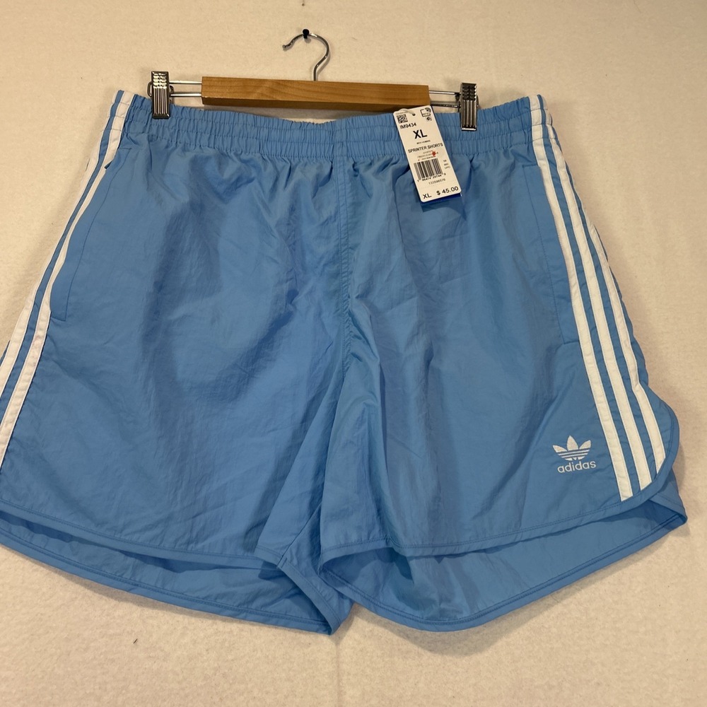 NWT Adidas Originals Men's Classic Sprinter Shorts semi blue burst XL MSRP $45